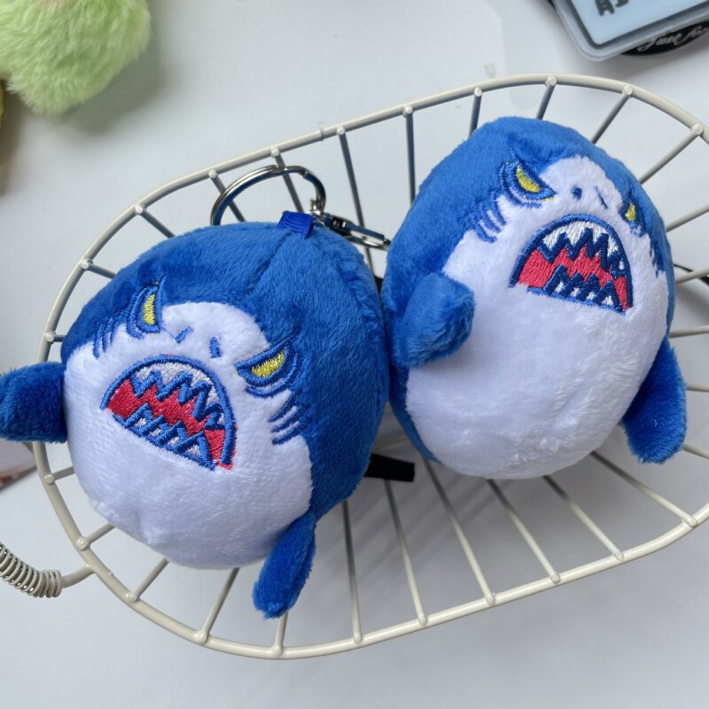 愤怒的鲨鱼挂件情侣钥匙扣包包挂件情人节礼物