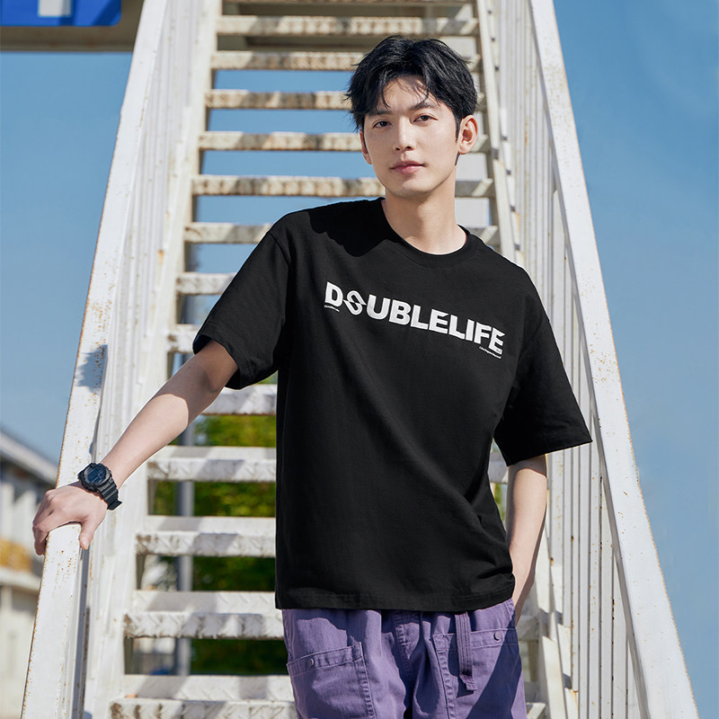 361度运动t恤男女同款2025春季新款微宽松舒适上衣圆领短T恤