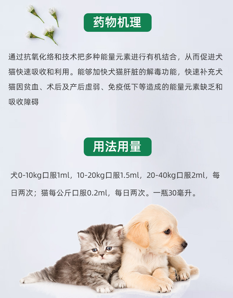 马博补血肝精肝源素狗狗猫产后贫血犬术后营养补充剂护肝补血肝精 - 图2