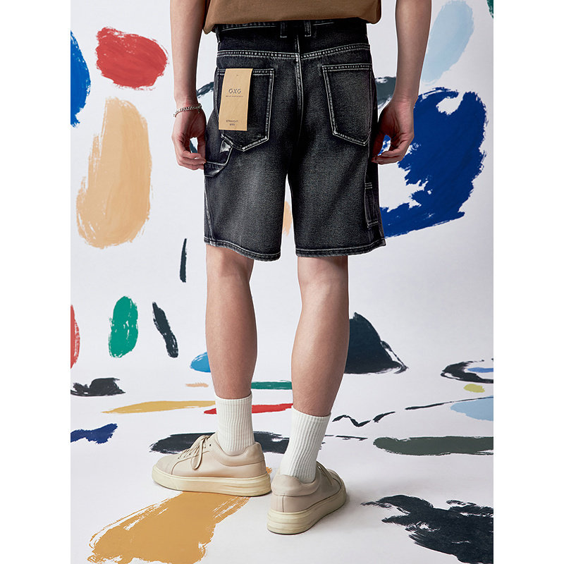 [商场同款]GXG男装 牛仔短裤工装休闲短裤男25夏新品G25X252009,淘宝优惠券,粉丝福利购,淘宝优惠卷