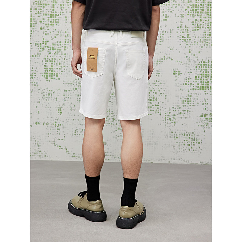 [商场同款]GXG男装 双色直筒牛仔短裤休闲男裤25夏新品G25X252012,淘宝优惠券,粉丝福利购,淘宝优惠卷