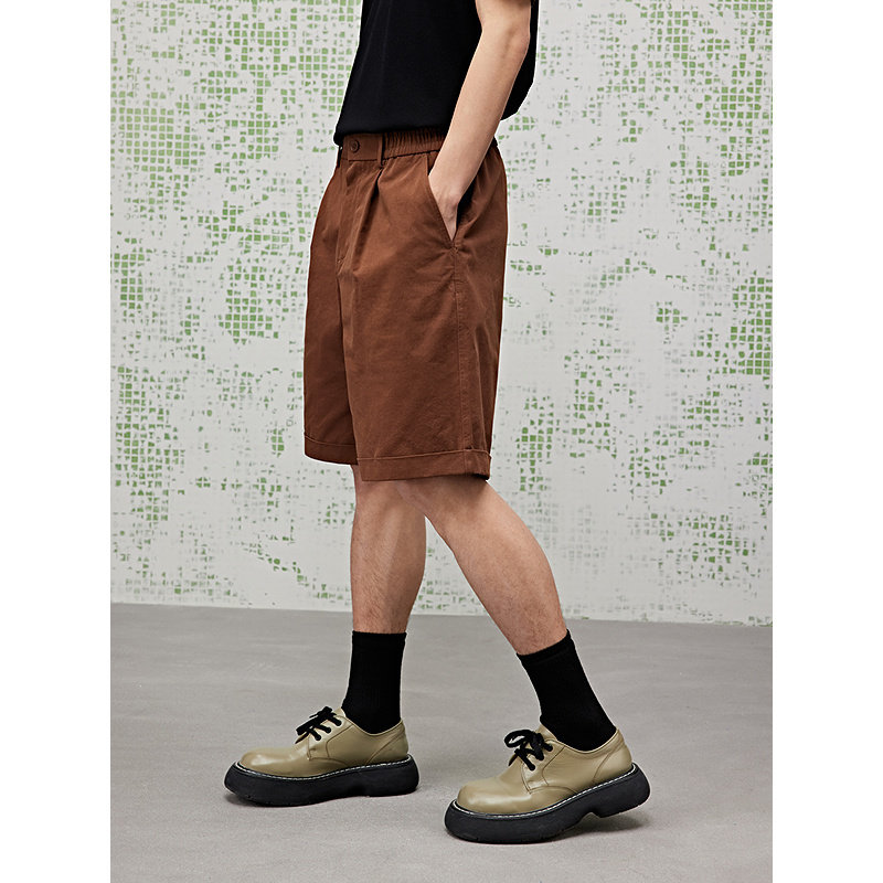 [商场同款]GXG男装 休闲短裤简约通勤五分裤25夏新品G25X222031,淘宝优惠券,粉丝福利购,淘宝优惠卷