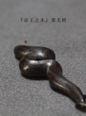 檀木项链 黑檀挂件 吊坠 紫光檀 毛衣链 生日礼物 纯手工制作 蛇