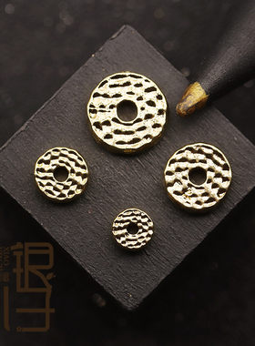 合金金色隔片锤纹归圆垫片