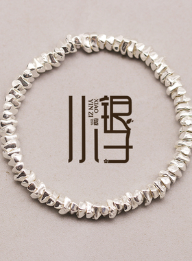 S925纯银碎银几两迷你小花片隔珠
