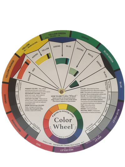 美国进口色轮卡色相环Color Wheel水彩 花艺 色彩搭配 调色卡23CM - 图0