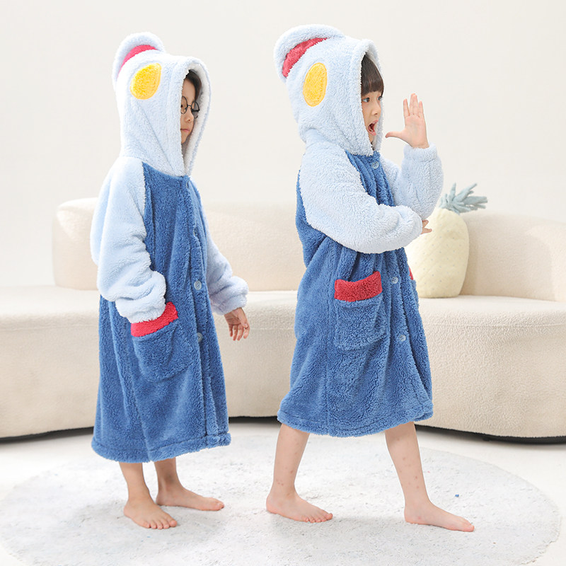 儿童加厚睡袍奥特曼浴袍秋冬款法兰绒加长宝宝男童女童卡通睡衣,淘宝优惠券,粉丝福利购,淘宝优惠卷