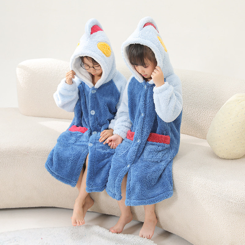 儿童加厚睡袍奥特曼浴袍秋冬款法兰绒加长宝宝男童女童卡通睡衣,淘宝优惠券,粉丝福利购,淘宝优惠卷