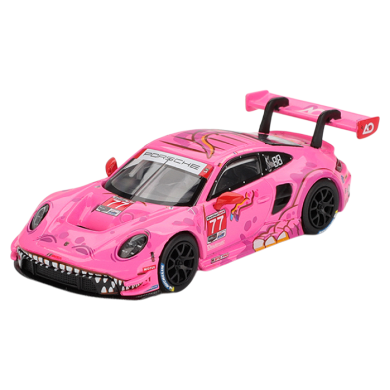 保时捷911 GT3 R AO赛车 MINIGT 1:64仿真合金汽车模型粉恐龙1052,淘宝优惠券,粉丝福利购,淘宝优惠卷