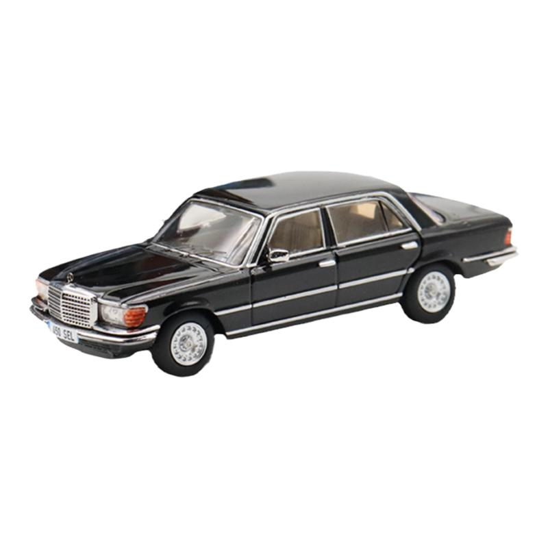 高档奔驰450SEL W116 Maxwell及物 1:64 奔驰S级五代仿真合金汽车