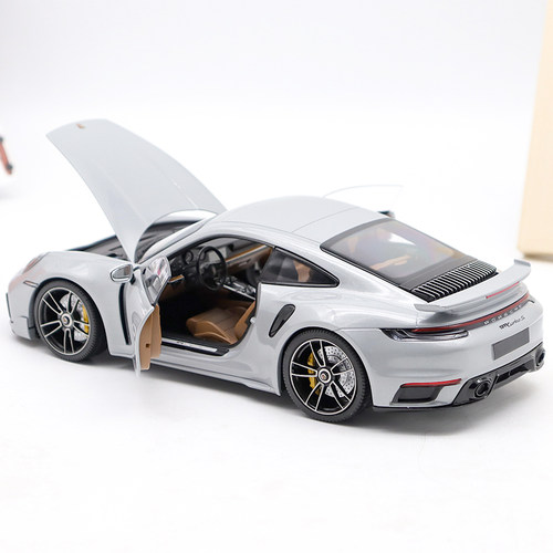 保时捷911 992 GT3 RS Turbo S 迷你切原厂 1:18仿真合金汽车模型 - 图1