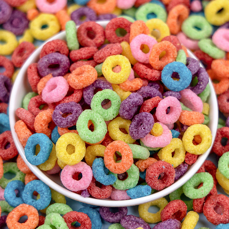 五彩果味麦圈彩色水果麦片蛋糕装饰摆件甜品台冰淇淋牛奶彩色装饰,淘宝优惠券,粉丝福利购,淘宝优惠卷