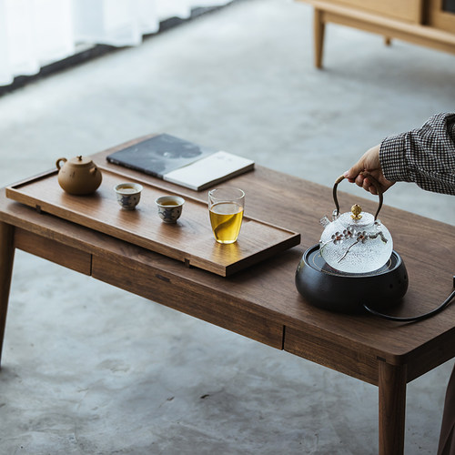 草木祠 静音电陶炉煮茶器家用茶炉耐热玻璃提梁壶烧水壶泡茶壶 - 图1