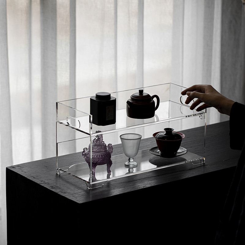草木祠 亚克力茶棚茶具茶壶收纳置物架客厅桌面家居摆件展示架,淘宝优惠券,粉丝福利购,淘宝优惠卷