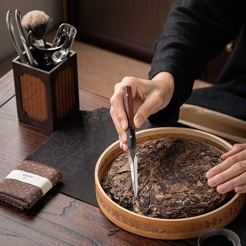 草木祠 湘妃竹手工茶道六君子 茶勺茶刀茶漏茶笔养壶笔茶漏茶夹