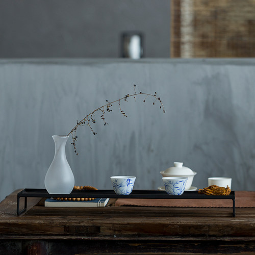 日式铁艺茶棚乐铁茶艺展示架博古架茶具收纳架多宝阁功夫茶具配件 - 图1
