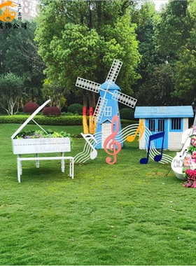 音符大型艺术风公园庭院创意装饰