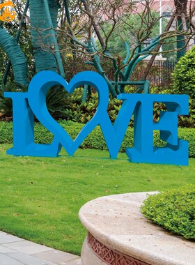 户外铁艺立体标志牌售楼处雕塑