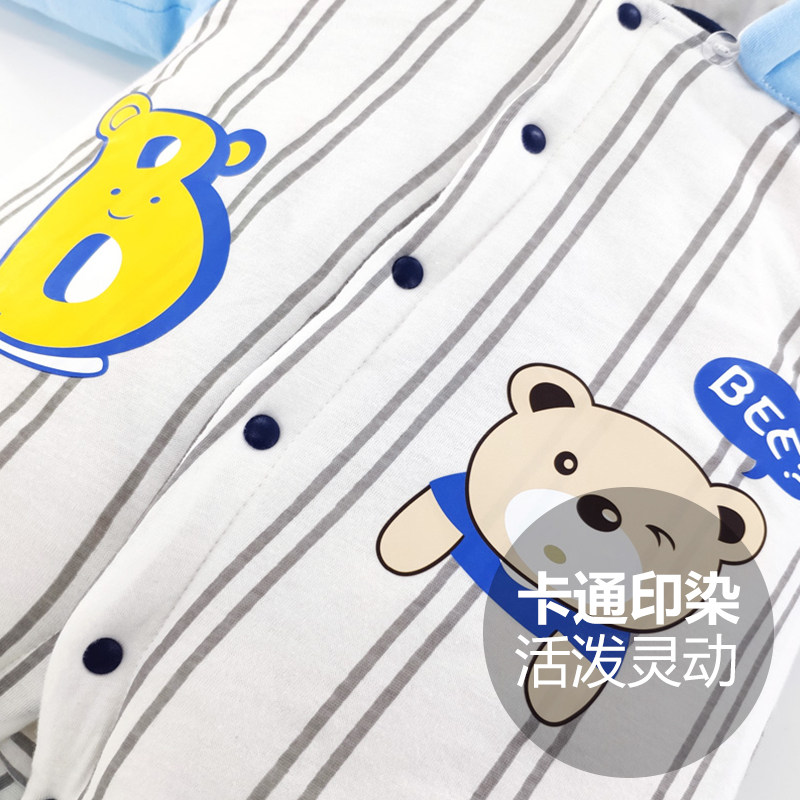 初生连体衣秋冬外出抱衣男宝宝棉衣 多嘻噜卡连身衣/爬服/哈衣