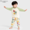 Baby autumn clothes and autumn trousers set, spring, autumn and winter baby clothes, boys' home clothes, girls' pajamas, children's thermal underwear