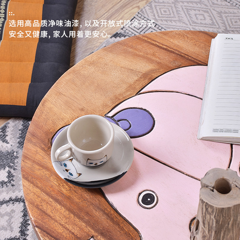 圆方形咖啡奶茶餐桌休闲阳台小桌子家用实木小圆桌宝宝学习写字儿,淘宝优惠券,粉丝福利购,淘宝优惠卷