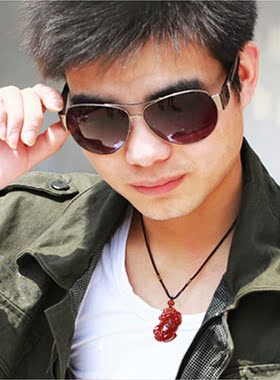 天然水晶红玛瑙貔貅吊坠本命年男士项链女生项链 情侣饰品