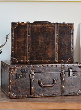 复古收纳拍照店铺橱窗手提箱子