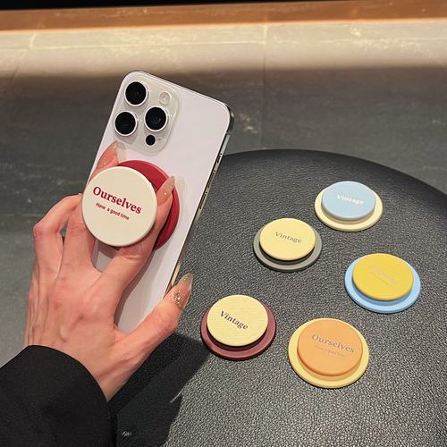 ins小众英文字母磁吸手机支架伸缩气囊背贴桌面支撑底座吸附式手持指环扣适用苹果16promax华为mate60pro粘贴 - 图0