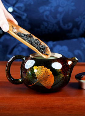 非遗大漆茶具泡茶壶套装陶瓷茶杯
