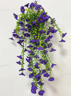 仿真挂墙牵牛花壁挂装饰花藤摆设