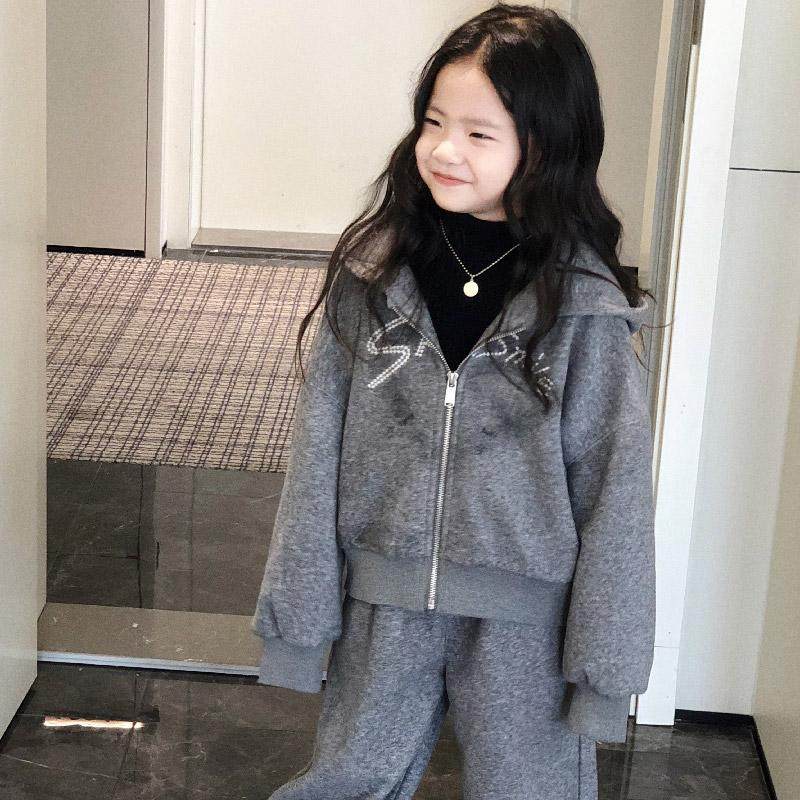 美妞之城女童加厚加绒卫衣+裤子套装中大童洋气打底2024冬季新款,淘宝优惠券,粉丝福利购,淘宝优惠卷