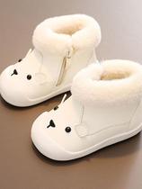 Baby Cotton Shoes Plus Suede Thickened Warm Soft-bottom Cartoon Winter 1 1-3-year-old Walking Shoes Baby Super Cute Short Boots