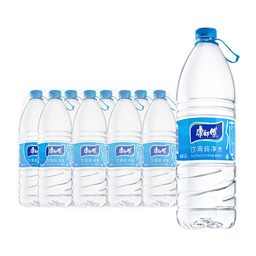 百亿 康师傅纯净水1.5L*8瓶*2箱家庭大瓶饮用水非矿泉水550ml - 图1