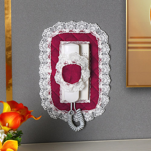 定制门铃电话套罩室内机布艺防尘框楼宇门禁贴可视对讲遮挡装饰盒 - 图3