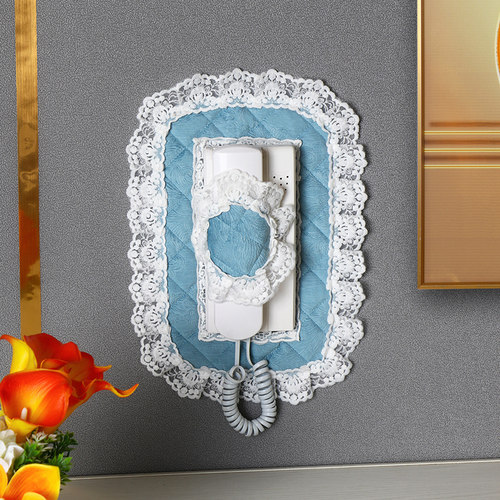 定制门铃电话套罩室内机布艺防尘框楼宇门禁贴可视对讲遮挡装饰盒 - 图1