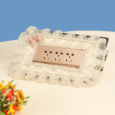 Декор для выключателя 118型号开关布艺保护套墙贴双开关贴插座边框套欧式卧室面板装饰