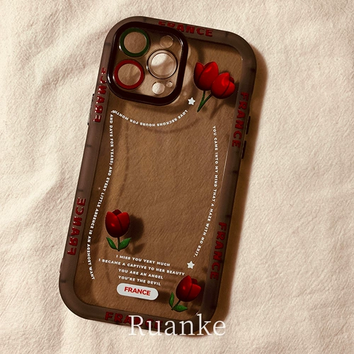 Apple, брендовый красный чехол для телефона, силикагелевый iphone13, мобильный телефон pro, 13promax