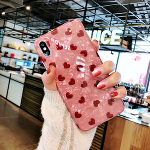 ins网红爱心贝壳纹手机壳