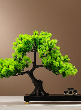 迎客松流沙画沙漏摆件客厅玄关办公室茶室桌新中式禅意酒柜装饰品