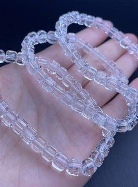 天然方糖白水晶手串手链通用