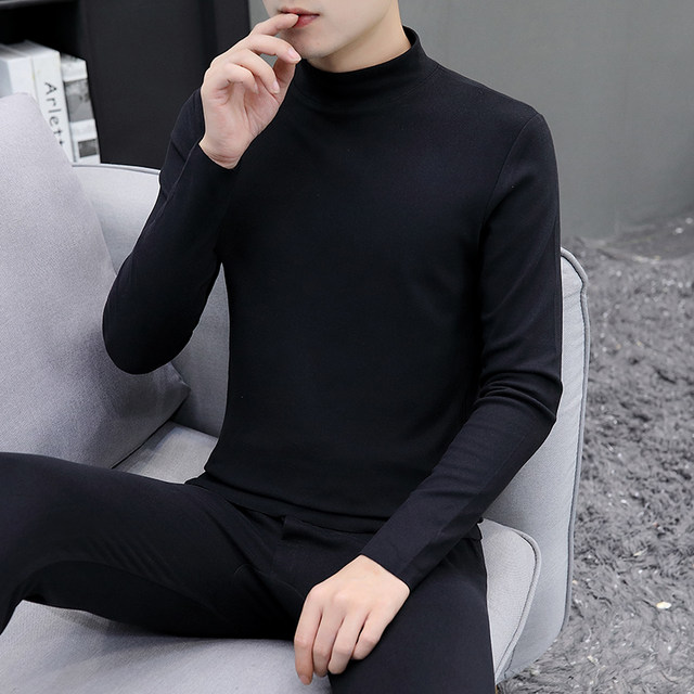 German velvet men's autumn and winter heating underwear suits constant temperature plus thickened autumn clothes autumn clothes autumn pants youth youth