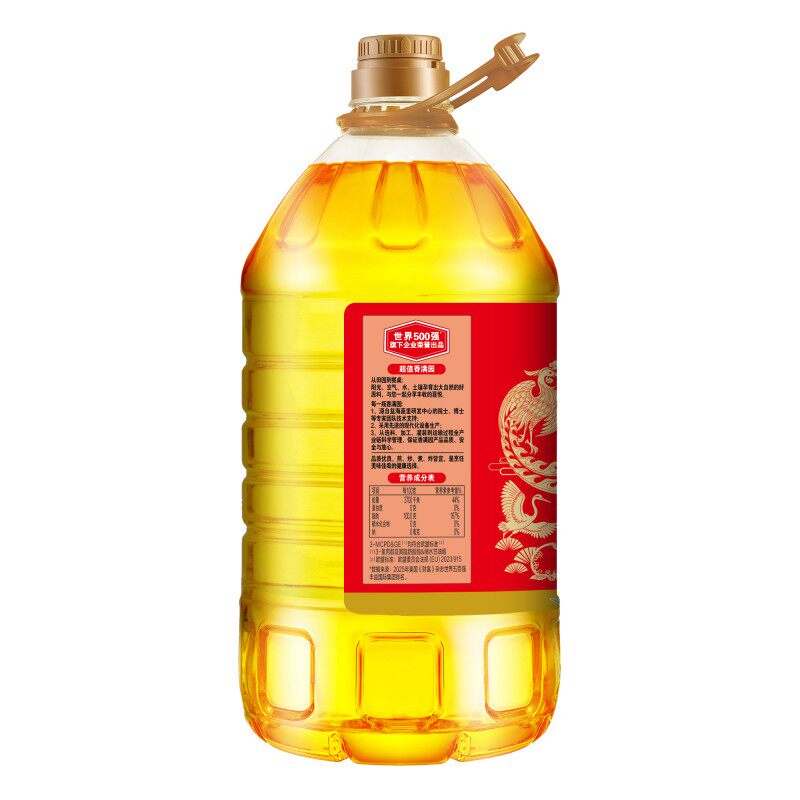 香满园花生调和油5L1瓶装家用炒菜健康食用油植物大豆清香节庆装