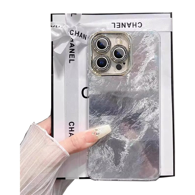 适用苹果16promax手机壳iphone15新款高级感银色14promax冰川纹ip13硅胶12p小清新11p简约全包散热保护套女款,淘宝优惠券,粉丝福利购,淘宝优惠卷