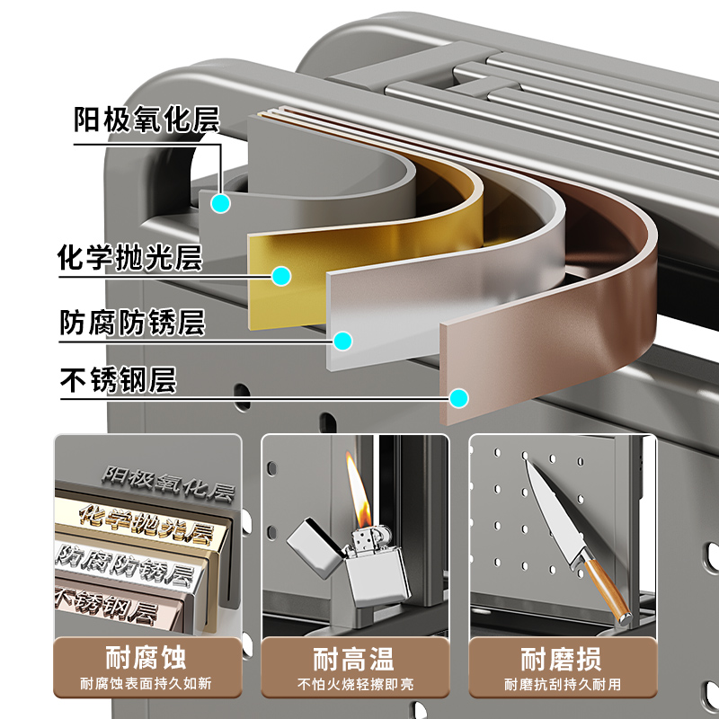 厨房刀架置物架锅盖砧菜板刀具多功能筷子笼一体收纳放置架家用