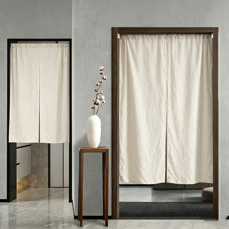 Simple solid color polyester door curtain fabric