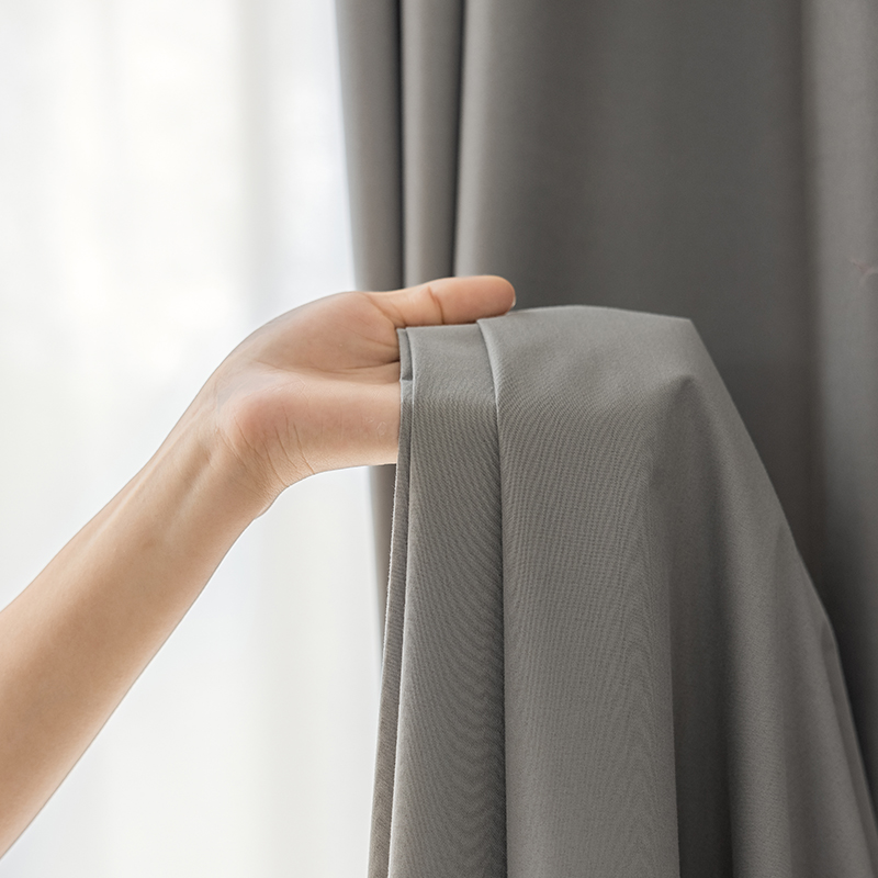 双面同色窗帘2025新款遮光卧室高级感客厅挂钩式遮阳帘布绍兴柯桥 - 图1