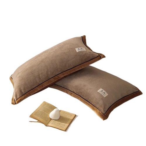 牛奶绒枕套一对装珊瑚绒枕巾枕头套秋冬48cm74cm枕芯套内胆套单个 - 图3