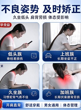 【医生推荐】圆肩驼背矫正器开肩