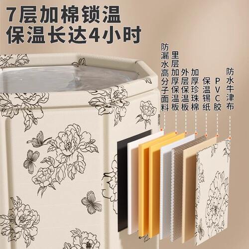 可折叠泡脚桶泡脚袋折叠足浴桶洗脚盆保温恒温神器小腿便携加高 - 图2