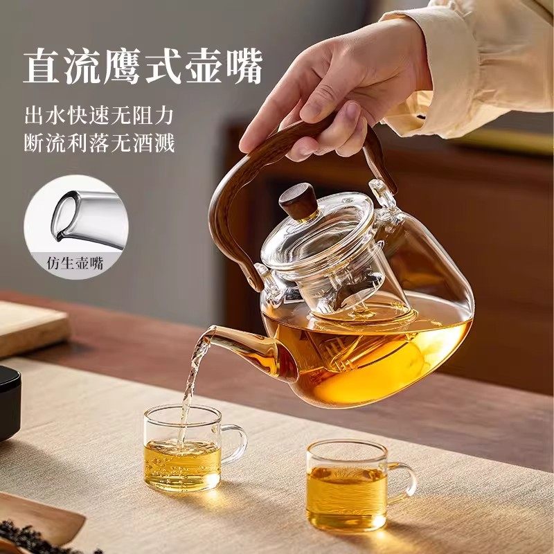 新款耐高温玻璃提梁壶泡茶壶明火加热电陶炉烧水壶耐热玻璃蒸煮壶,淘宝优惠券,粉丝福利购,淘宝优惠卷